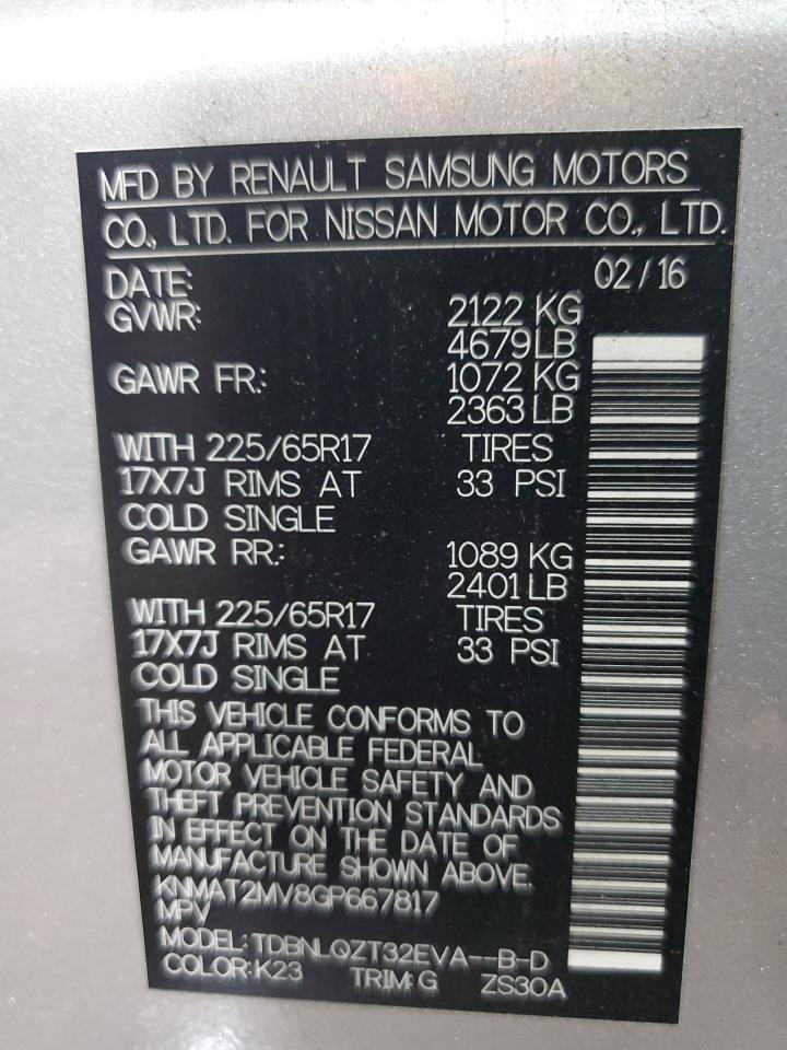 2022 Nissan Rogue S VIN: KNMAT2MV8GP667817 Lot: 82106365