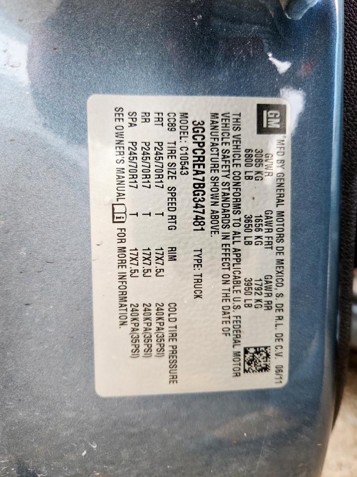 2011 Chevrolet Silverado C1500 Ls VIN: 3GCPCREA7BG347481 Lot: 80269695