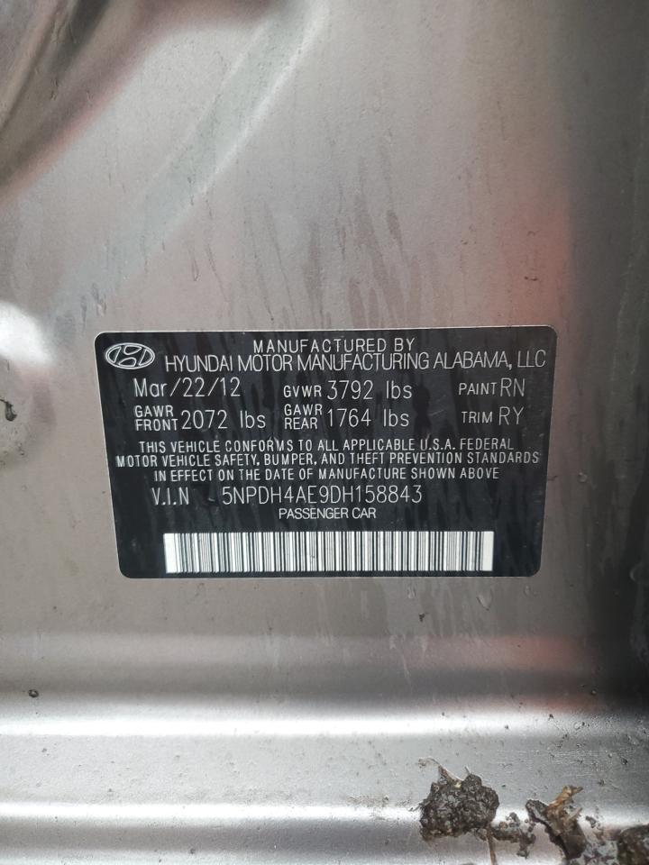 2013 Hyundai Elantra Gls VIN: 5NPDH4AE9DH158843 Lot: 82065685