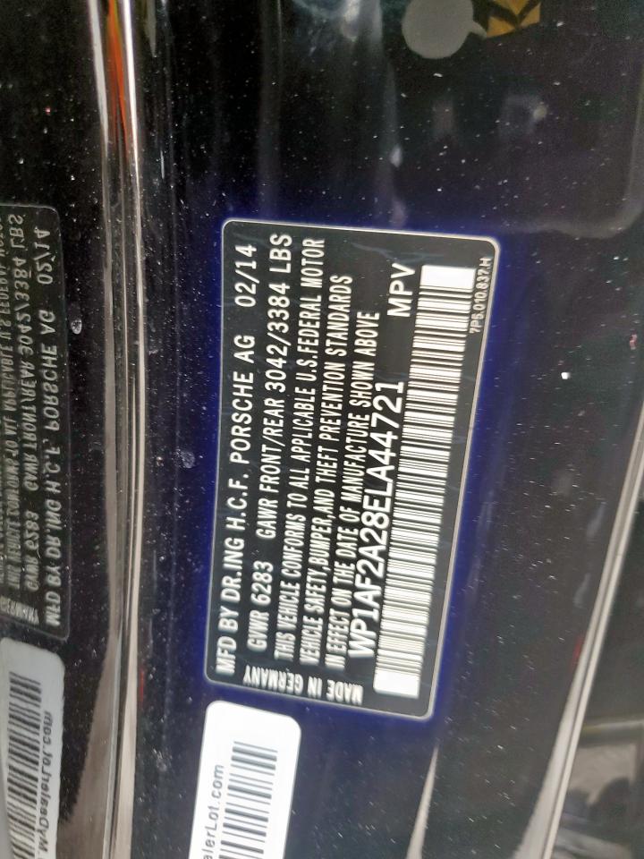 2014 Porsche Cayenne VIN: WP1AF2A28ELA44721 Lot: 71779715