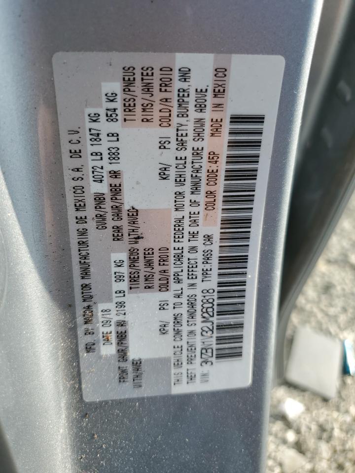 2018 Mazda 3 Touring VIN: 3MZBN1V32JM260818 Lot: 71362325