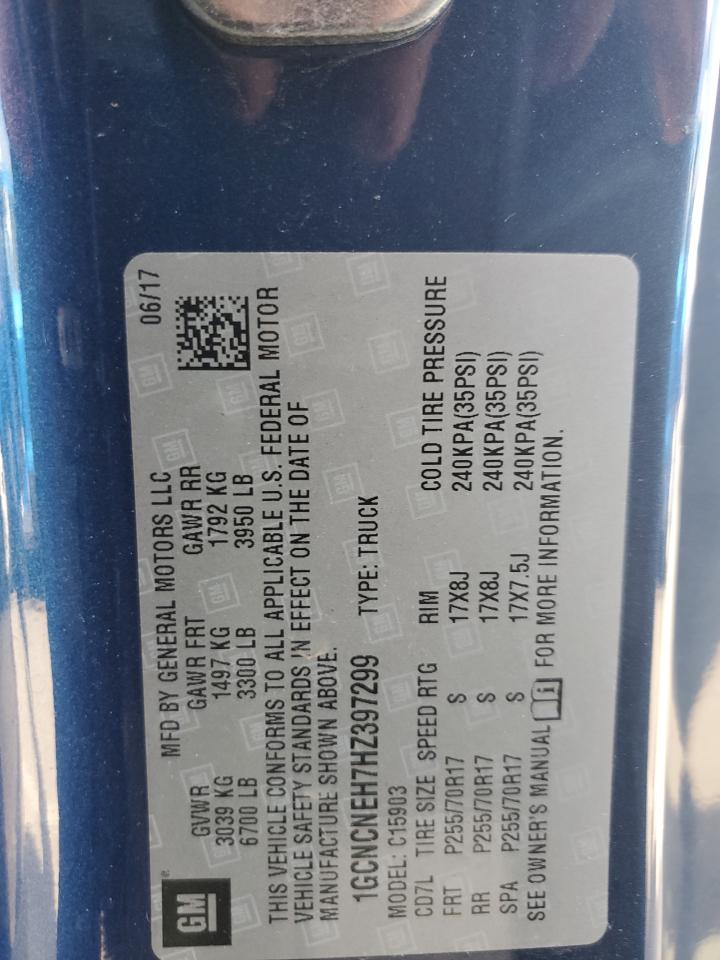 2017 Chevrolet Silverado C1500 VIN: 1GCNCNEH7HZ397299 Lot: 82028845