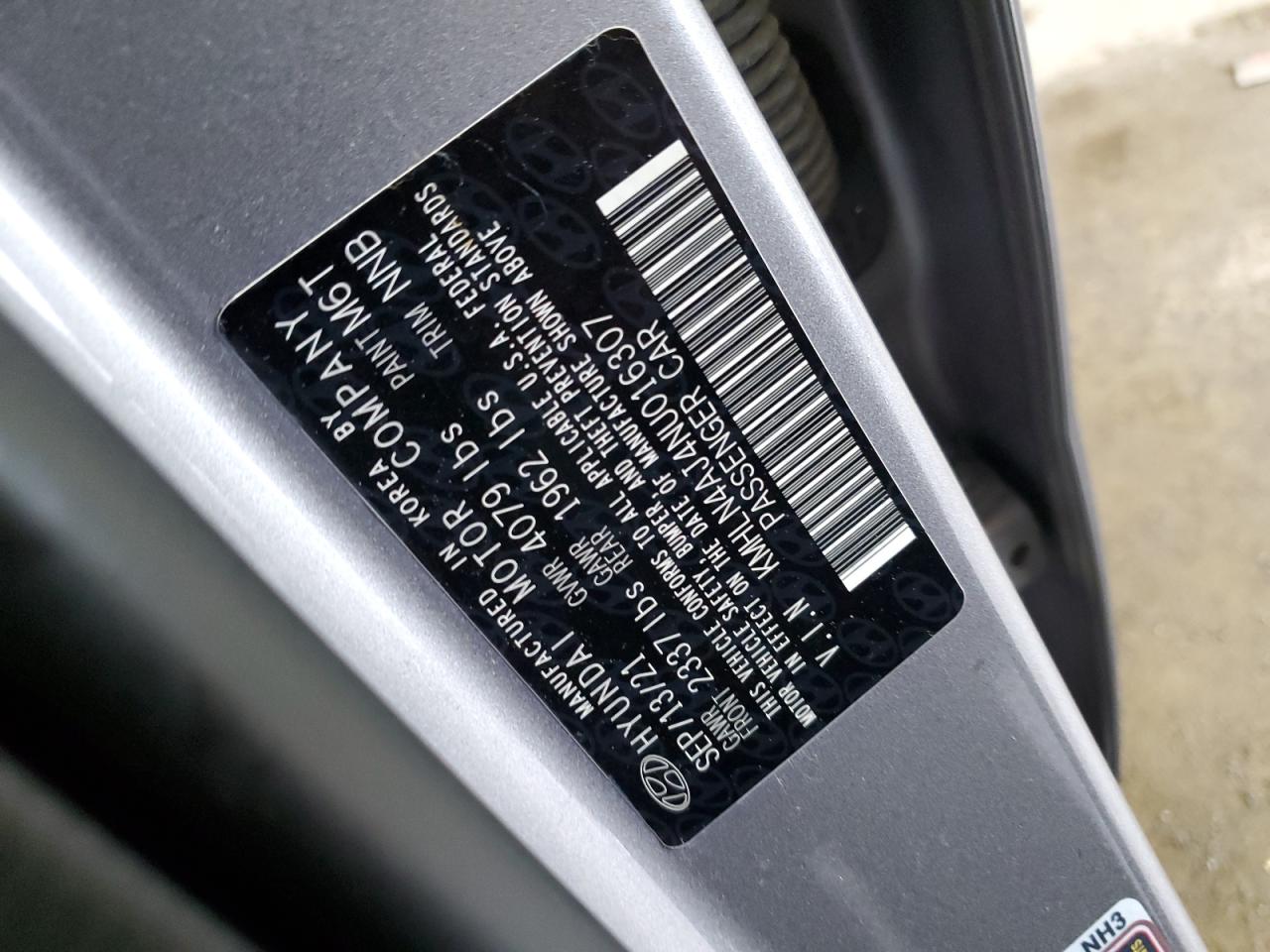 2022 Hyundai Elantra Limited VIN: KMHLN4AJ4NU016307 Lot: 84426225