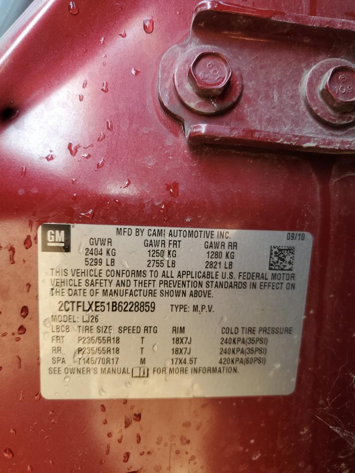 2011 GMC Terrain Slt VIN: 2CTFLXE51B6228859 Lot: 80370475