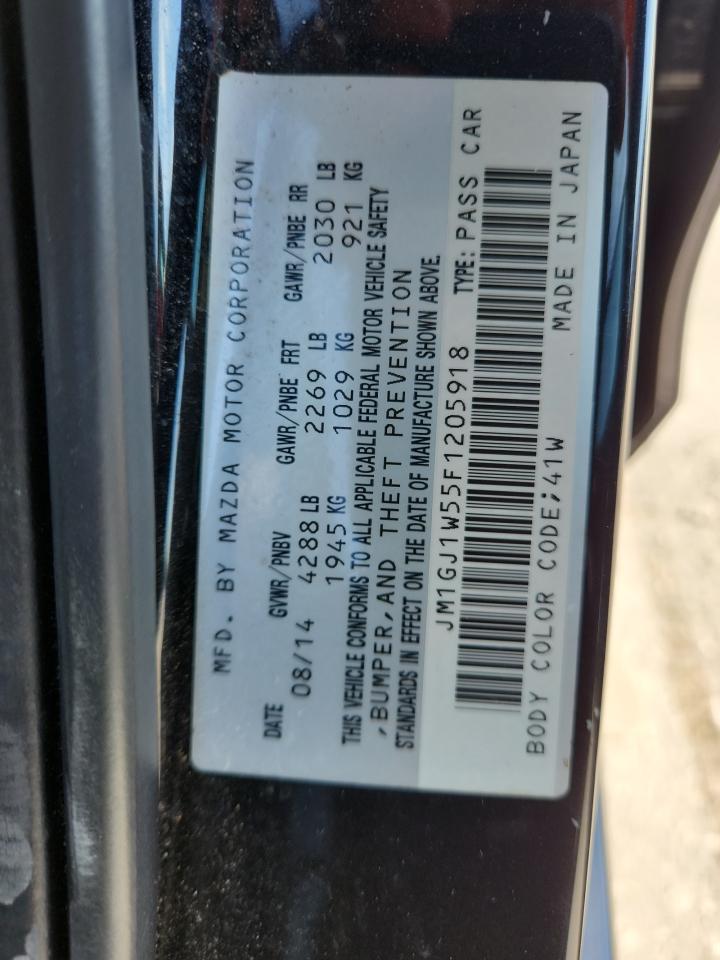 2015 Mazda 6 Grand Touring VIN: JM1GJ1W55F1205918 Lot: 84585205