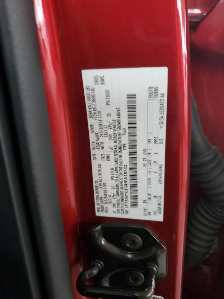 2017 Ford F150 Supercrew VIN: 1FTEW1CF9HFA18743 Lot: 84217865