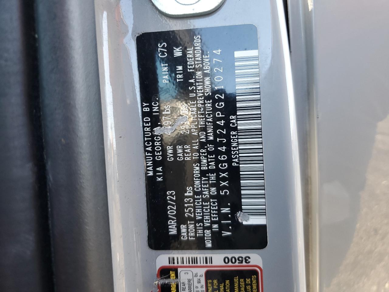 2023 Kia K5 Gt Line VIN: 5XXG64J24PG210274 Lot: 80191445