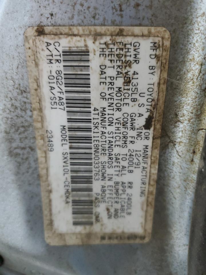 1992 Toyota Camry Dlx VIN: 4T1SK11E8NU033763 Lot: 71213945