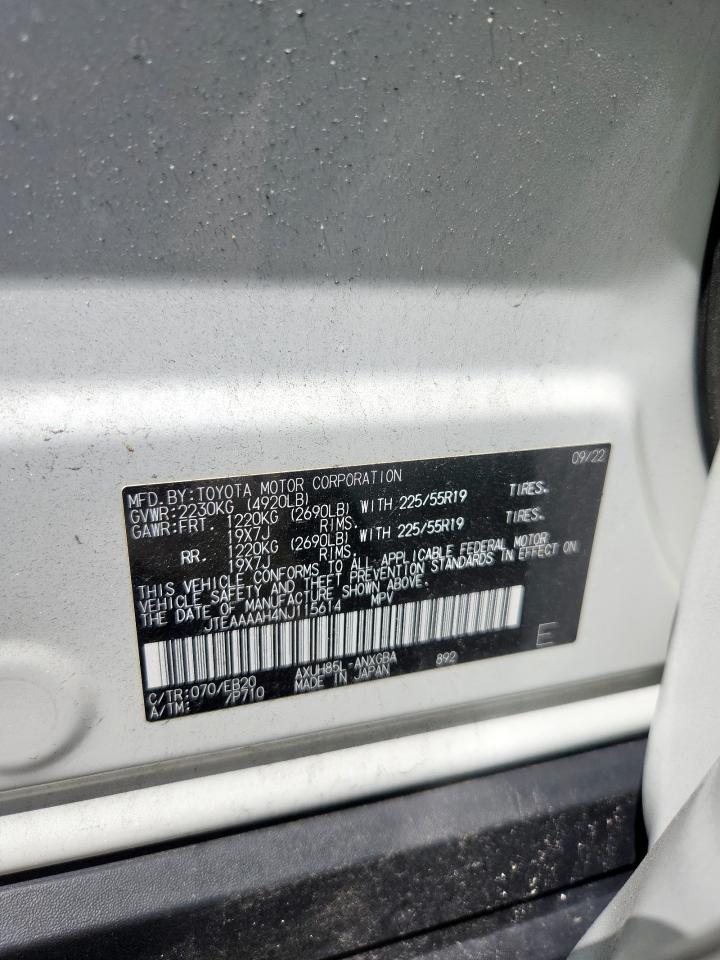 2022 Toyota Venza Le VIN: JTEAAAAH4NJ115614 Lot: 71487945