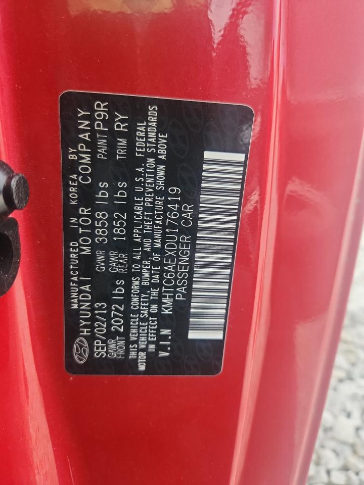 2013 Hyundai Veloster Turbo VIN: KMHTC6AEXDU176419 Lot: 84640635