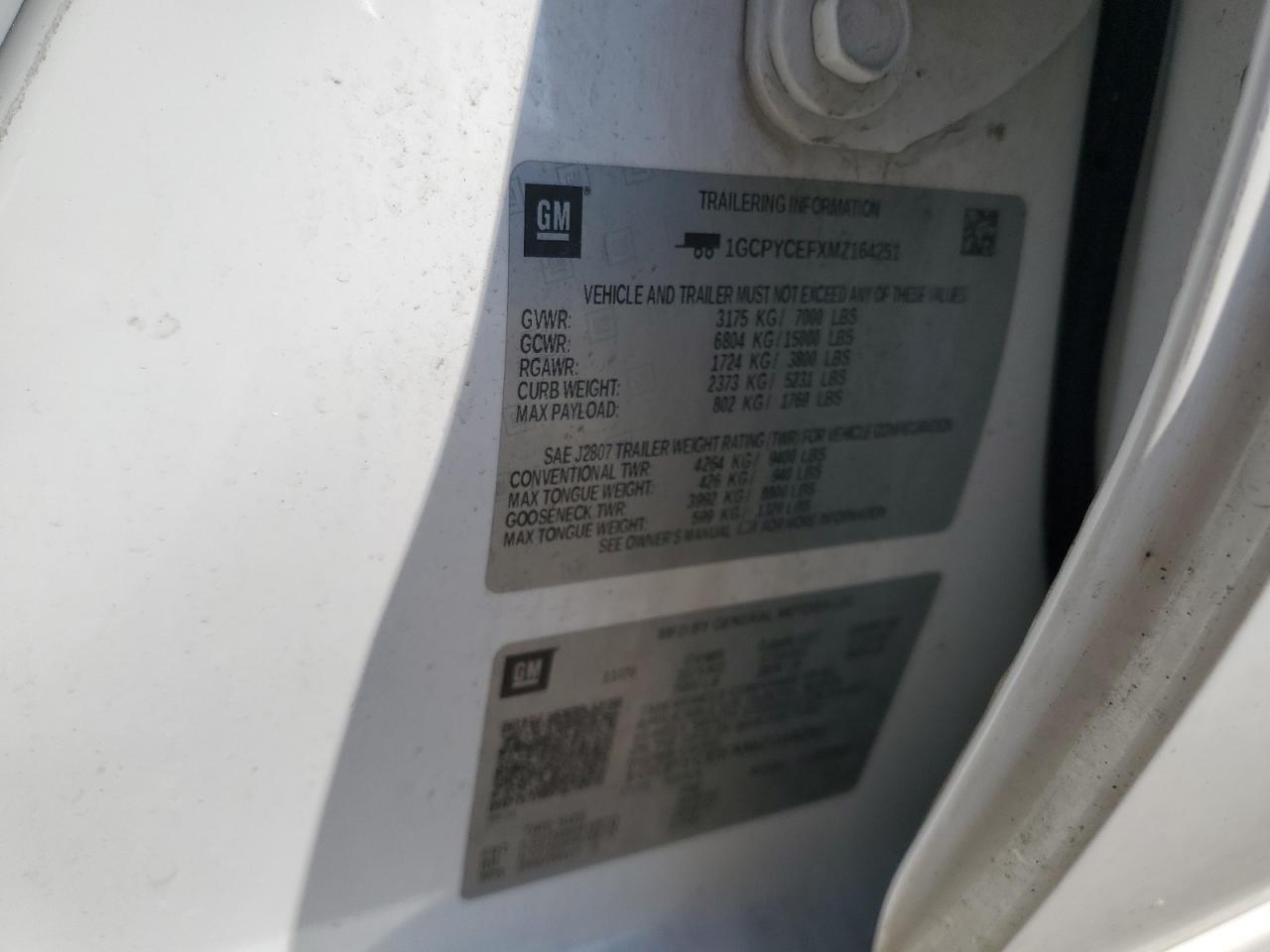 2021 Chevrolet Silverado K1500 Trail Boss Custom VIN: 1GCPYCEFXMZ164251 Lot: 80461925