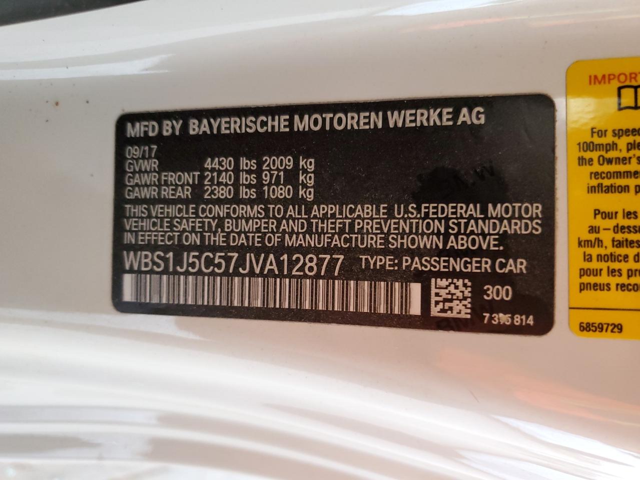2018 BMW M2 VIN: WBS1J5C57JVA12877 Lot: 71182045