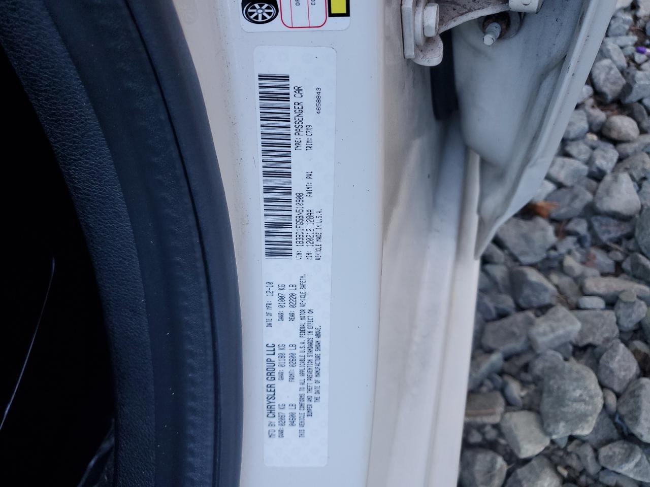 2011 Dodge Avenger Mainstreet VIN: 1B3BD1FG5BN510908 Lot: 80168265