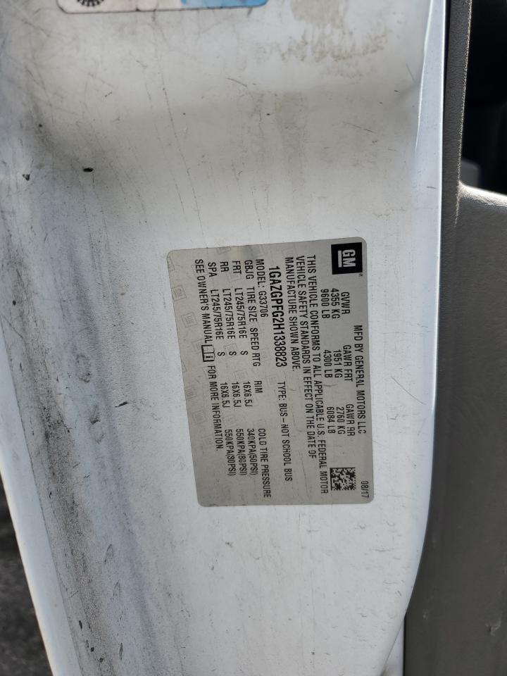 2017 Chevrolet Express G3500 Lt VIN: 1GAZGPFG2H1338823 Lot: 80918705