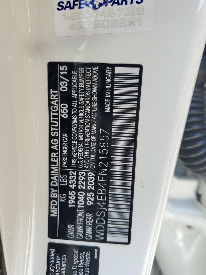 2015 Mercedes-Benz Cla 250 VIN: WDDSJ4EB4FN215857 Lot: 80186165