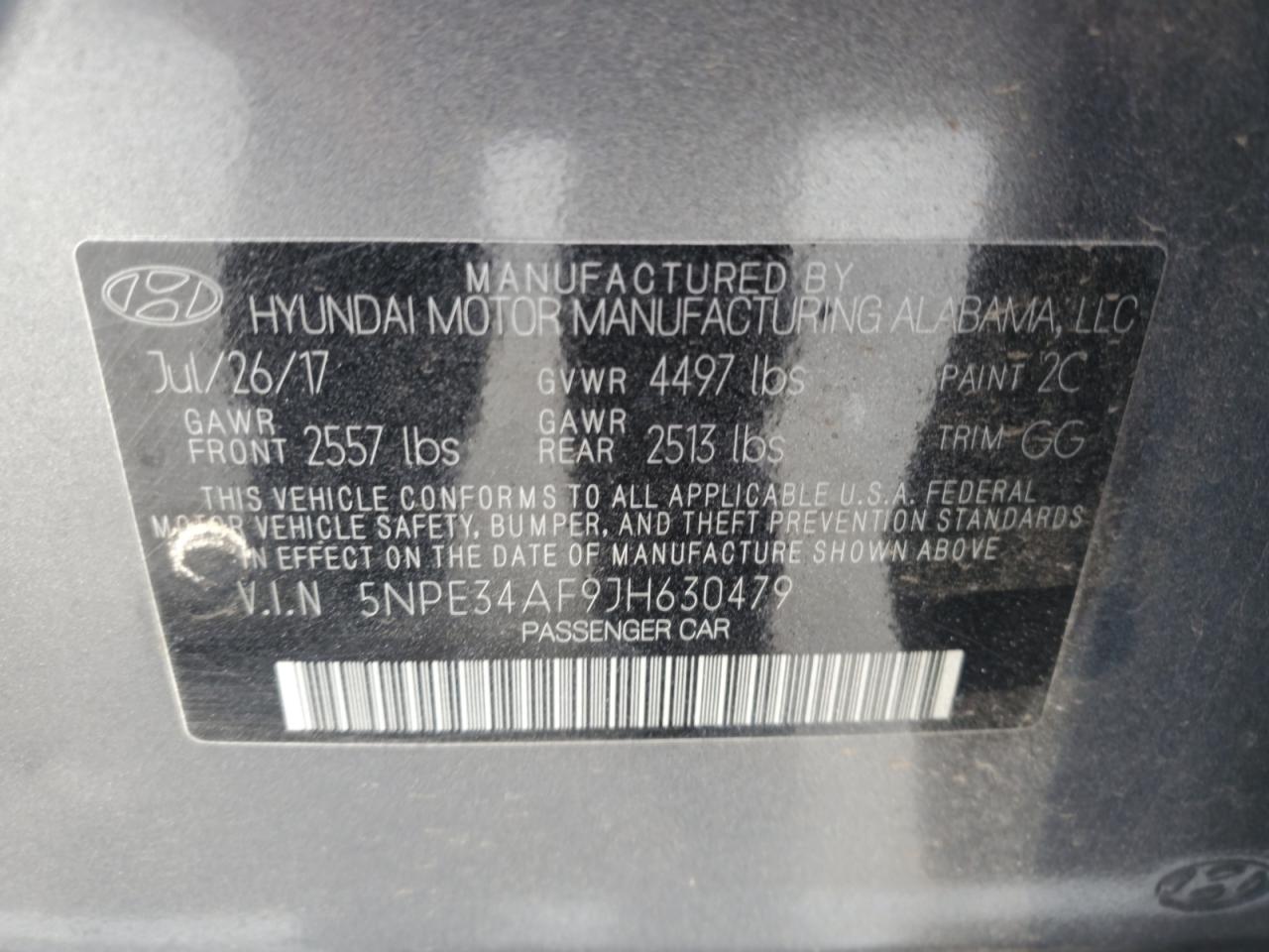 2018 Hyundai Sonata Sport VIN: 5NPE34AF9JH630479 Lot: 80545935