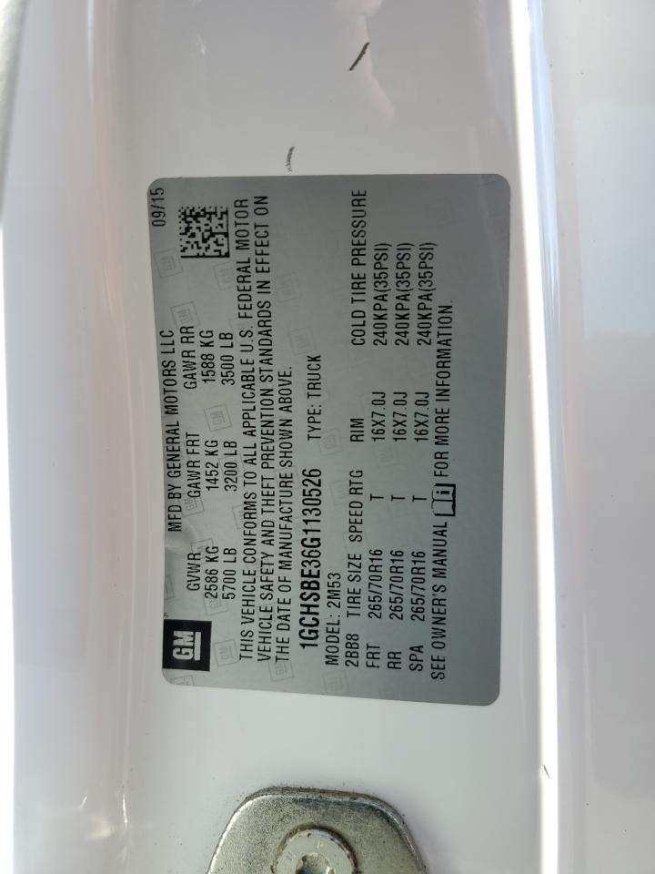 2016 Chevrolet Colorado VIN: 1GCHSBE36G1130526 Lot: 71506635