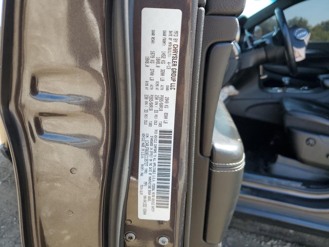 2014 Jeep Grand Cherokee Limited VIN: 1C4RJFBG9EC135727 Lot: 81000255