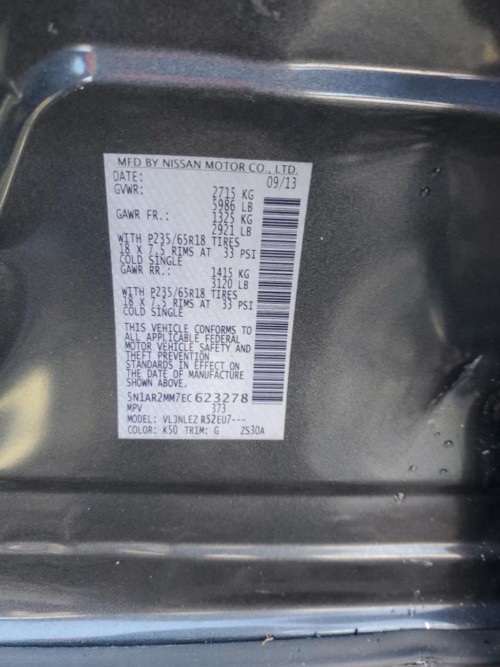 2014 Nissan Pathfinder S VIN: 5N1AR2MM7EC623278 Lot: 81680465