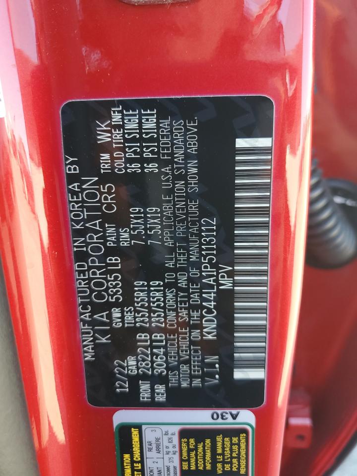 2023 Kia Ev6 Gt Line VIN: KNDC44LA1P5113112 Lot: 80550405