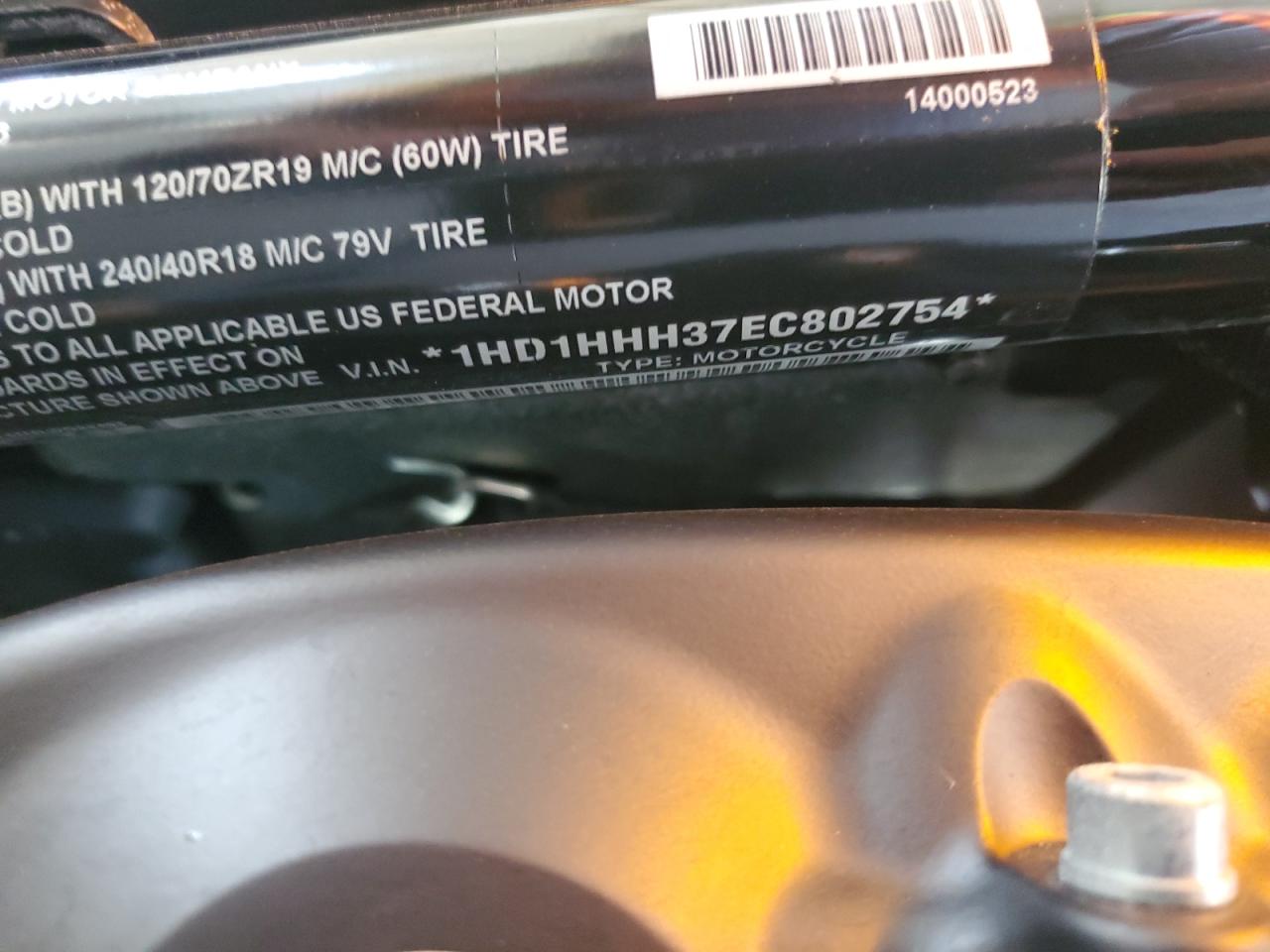 2014 Harley-Davidson Vrscdx Night Rod Special VIN: 1HD1HHH37EC802754 Lot: 71897535