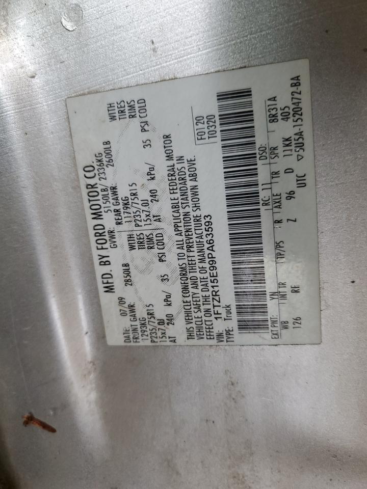 2009 Ford Ranger Super Cab VIN: 1FTZR15E99PA63593 Lot: 80715545