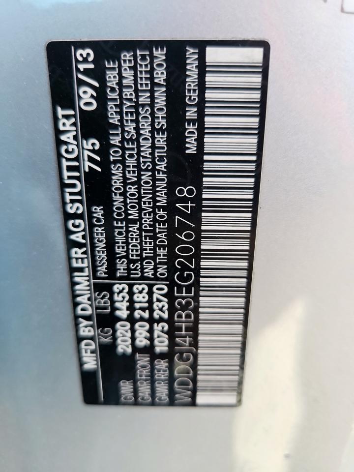 2014 Mercedes-Benz C 250 VIN: WDDGJ4HB3EG206748 Lot: 81128785