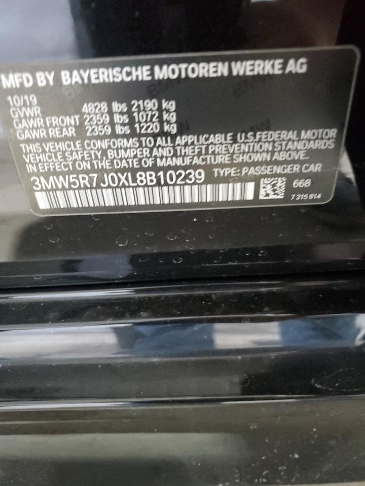 2020 BMW 330Xi VIN: 3MW5R7J0XL8B10239 Lot: 80397855