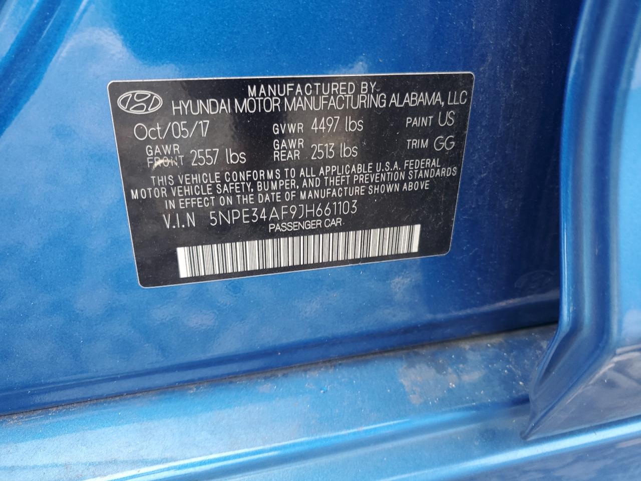 2018 Hyundai Sonata Sport VIN: 5NPE34AF9JH661103 Lot: 84581015