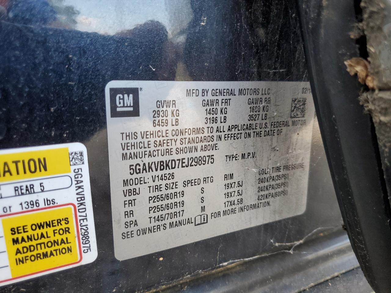 2014 Buick Enclave VIN: 5GAKVBKD7EJ298975 Lot: 81661815