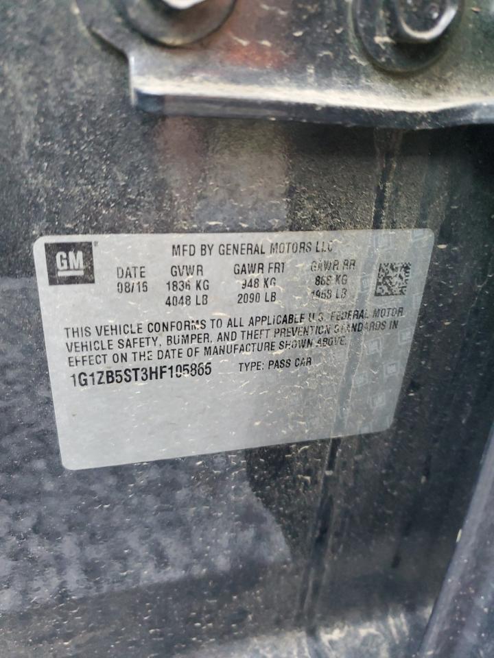 2017 Chevrolet Malibu Ls VIN: 1G1ZB5ST3HF105865 Lot: 84400715