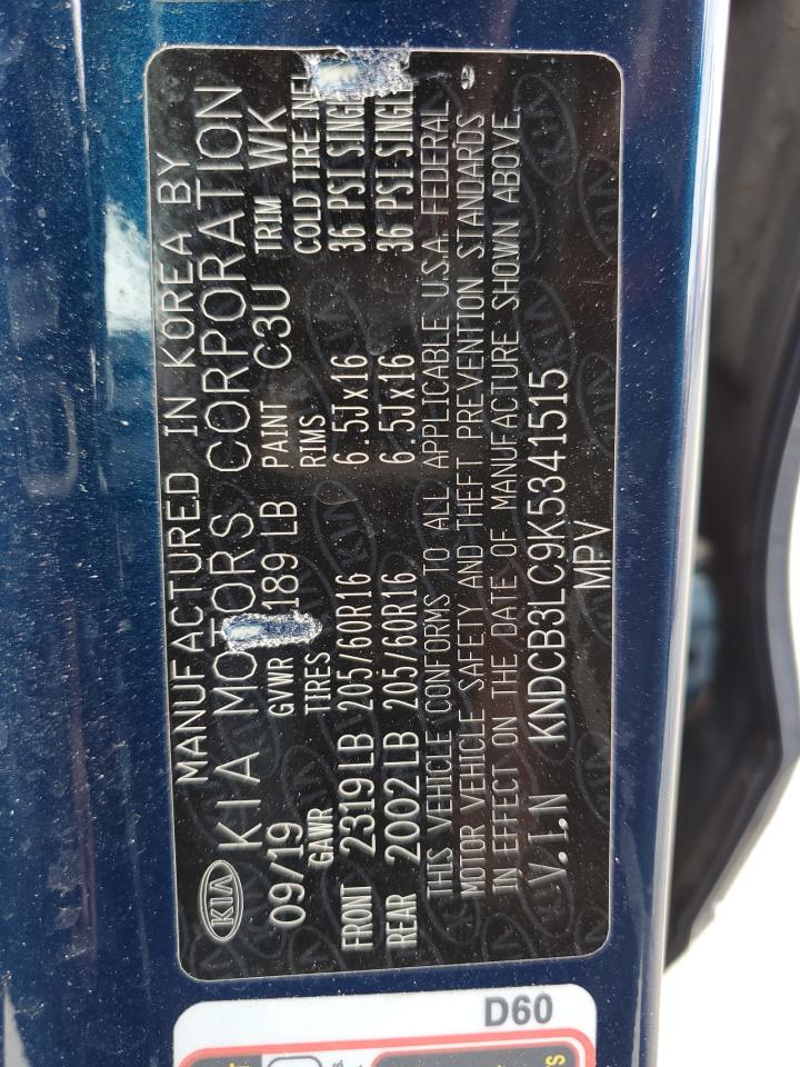 2019 Kia Niro Fe VIN: KNDCB3LC9K5341515 Lot: 81696225