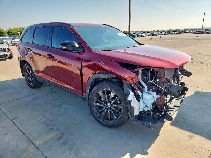  TOYOTA HIGHLANDER 2019 Czerwony