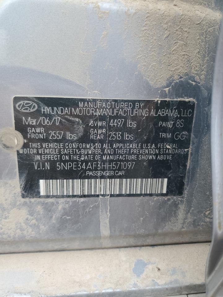 2017 Hyundai Sonata Sport VIN: 5NPE34AF3HH571097 Lot: 80755315