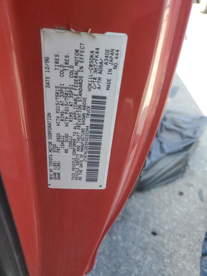 1997 Toyota T100 Xtracab VIN: JT4TN12D3V0033344 Lot: 81888845