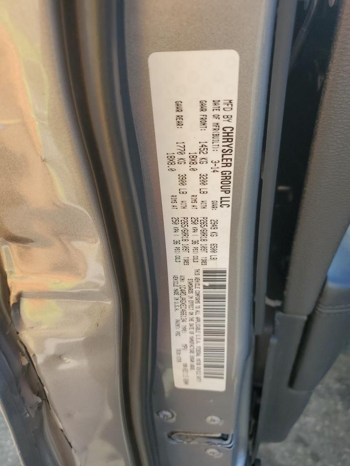 2014 Dodge Durango Sxt VIN: 1C4RDJAGXEC466134 Lot: 71368225