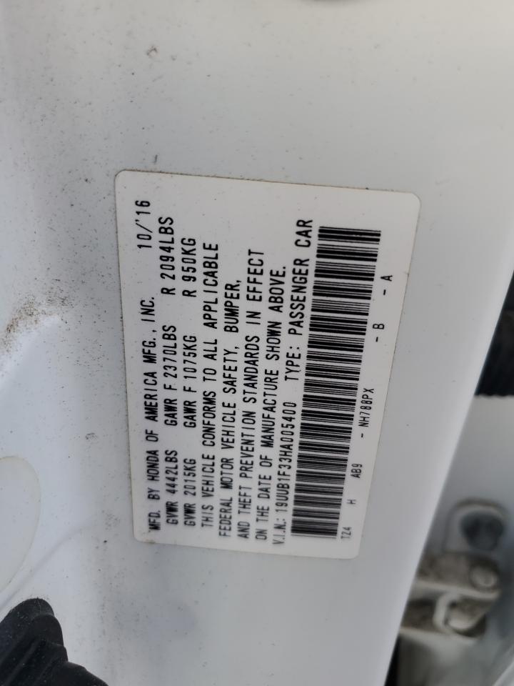 2017 Acura Tlx VIN: 19UUB1F33HA005400 Lot: 81728225