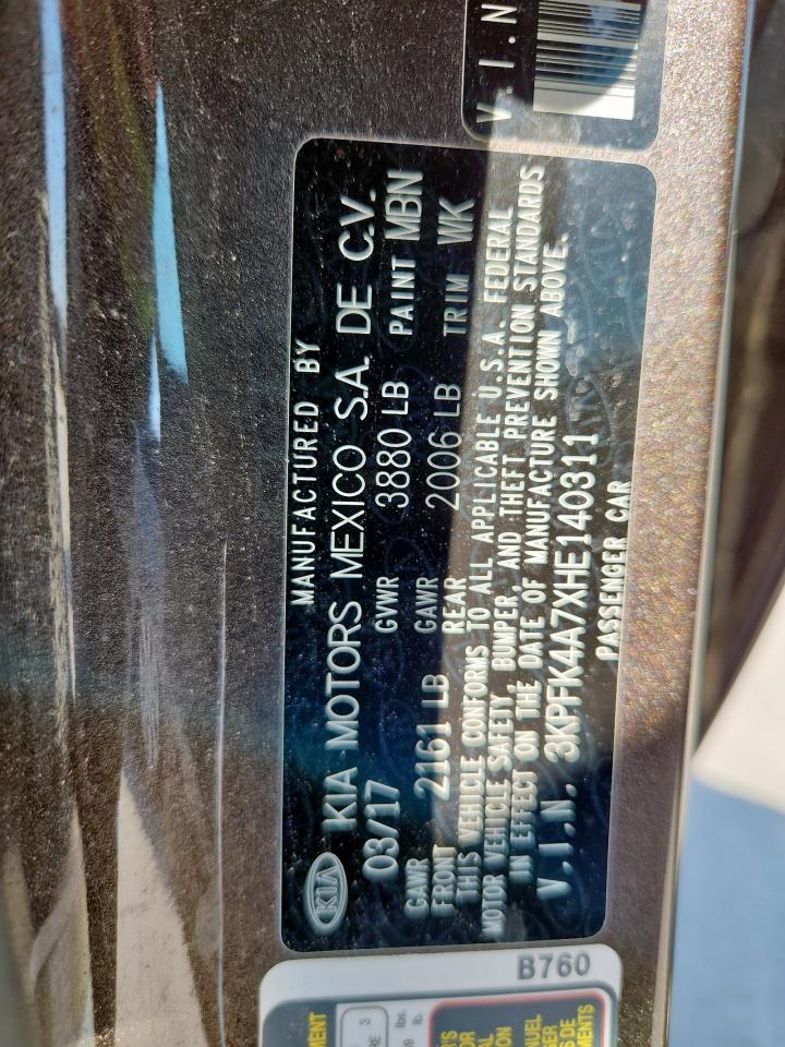 2017 Kia Forte Lx VIN: 3KPFK4A7XHE140311 Lot: 81895435