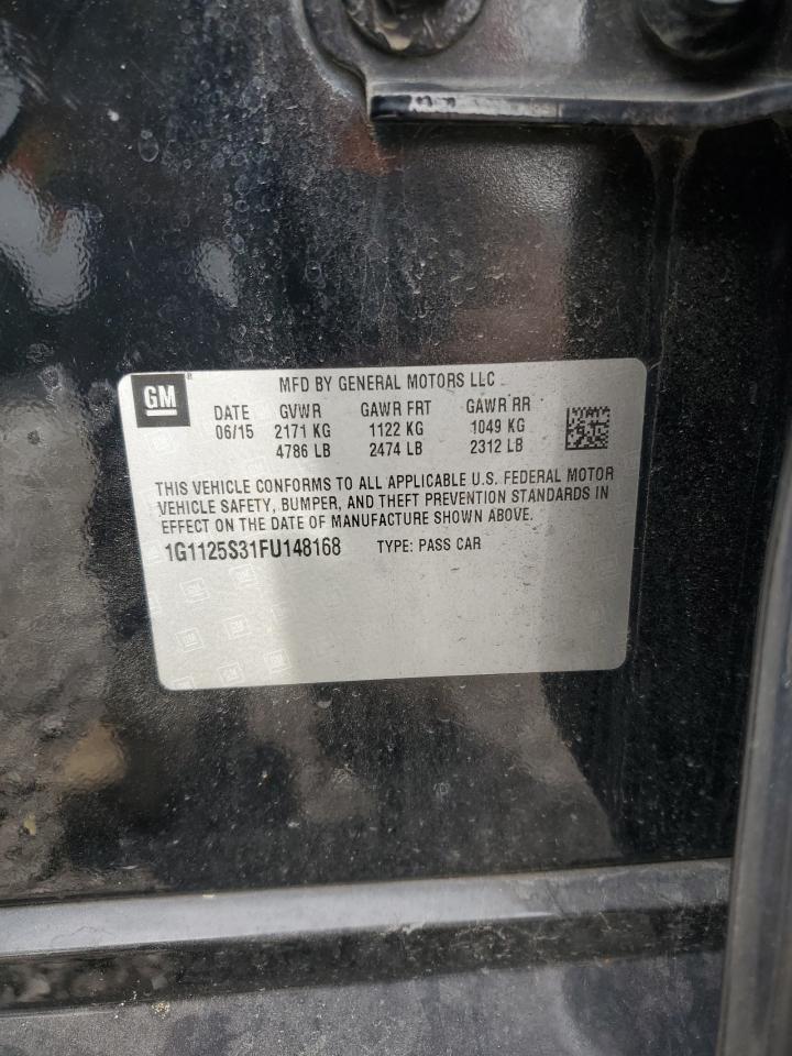 2015 Chevrolet Impala Lt VIN: 1G1125S31FU148168 Lot: 82120405