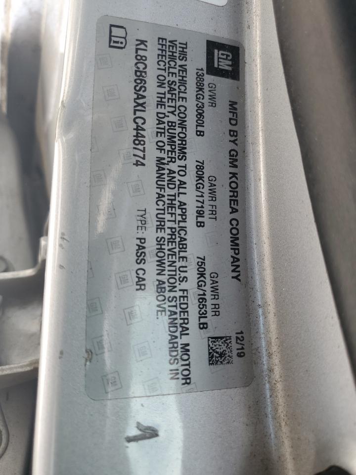 2020 Chevrolet Spark Ls VIN: KL8CB6SAXLC448774 Lot: 71233175