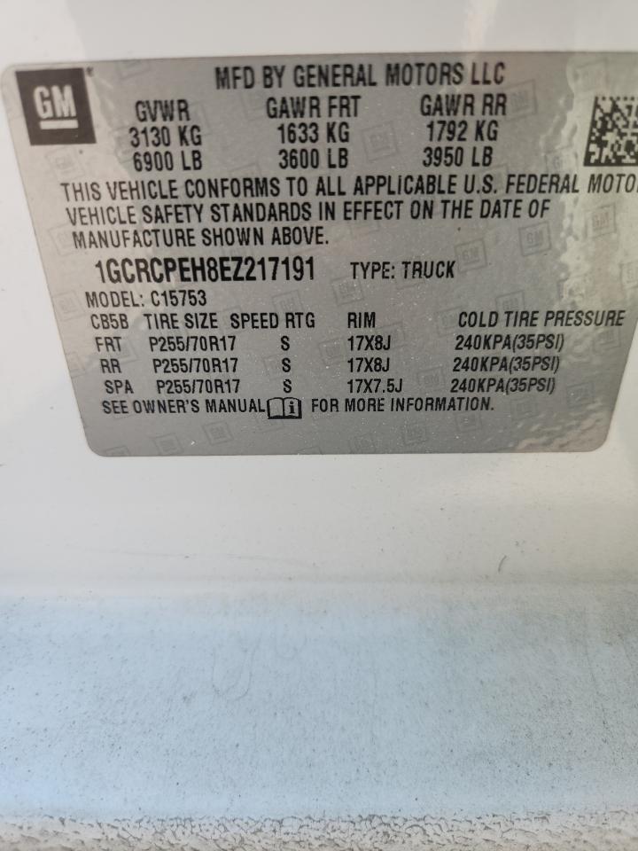 2014 Chevrolet Silverado C1500 VIN: 1GCRCPEH8EZ217191 Lot: 80721865