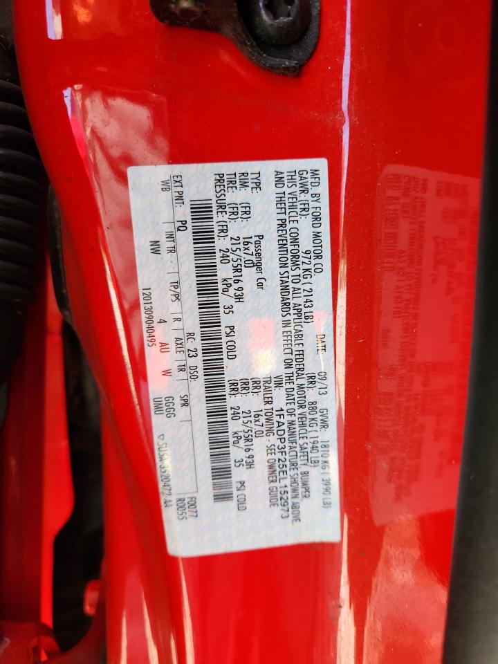 2014 Ford Focus Se VIN: 1FADP3F25EL152973 Lot: 71897335