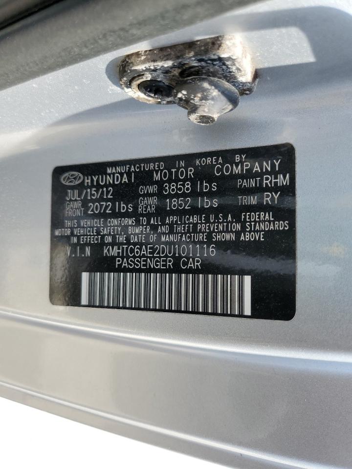 2013 Hyundai Veloster Turbo VIN: KMHTC6AE2DU101116 Lot: 81190935