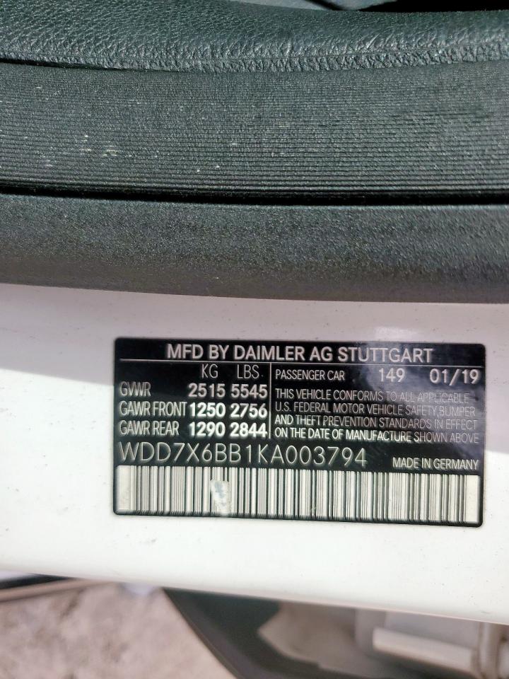 WDD7X6BB1KA003794 2019 Mercedes-Benz Amg Gt 53