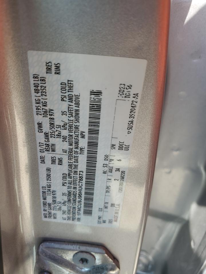 2017 Ford Escape Titanium VIN: 1FMCU9J96HUC78873 Lot: 81288735