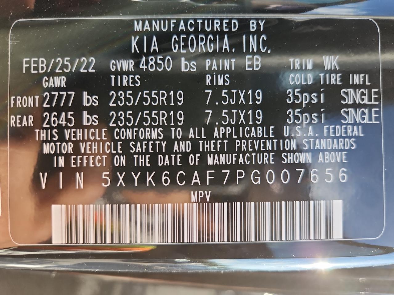 2023 Kia Sportage X Line VIN: 5XYK6CAF7PG007656 Lot: 81036975