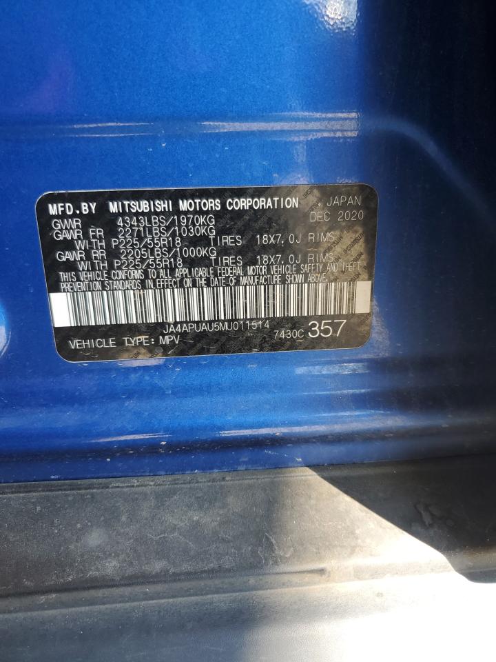 2021 Mitsubishi Outlander Sport Es VIN: JA4APUAU5MU011514 Lot: 80270915