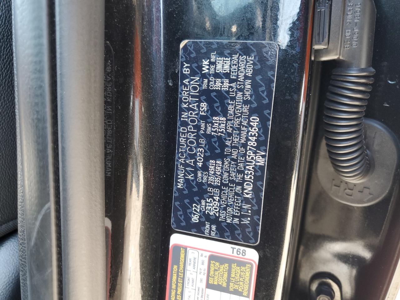 2023 Kia Soul Gt Line VIN: KNDJ53AU5P7843640 Lot: 81080185