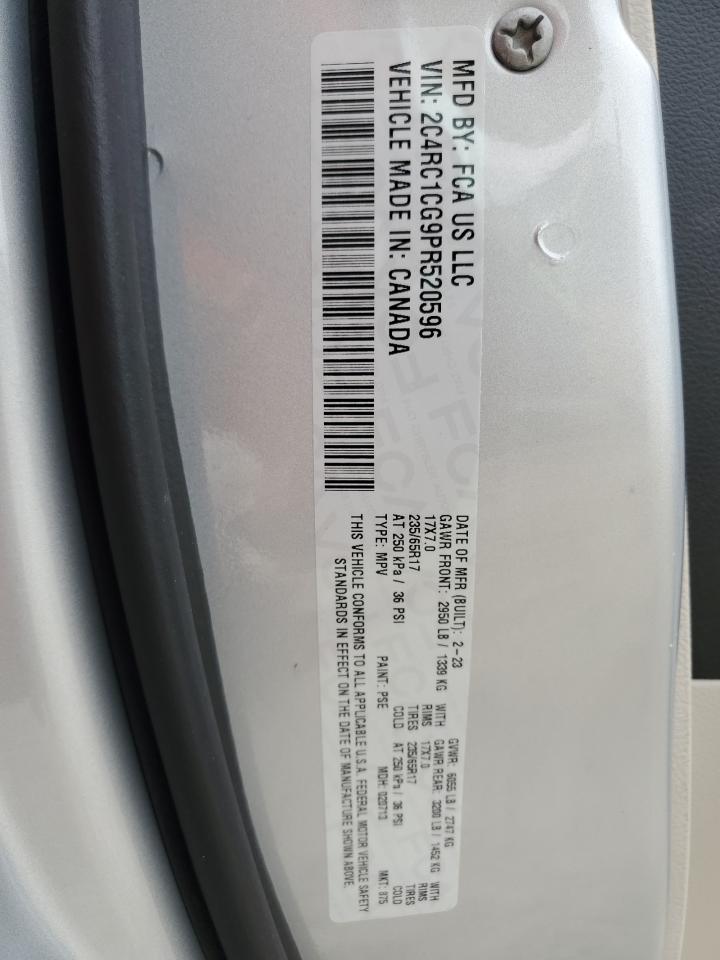 2023 Chrysler Voyager Lx VIN: 2C4RC1CG9PR520596 Lot: 84008295