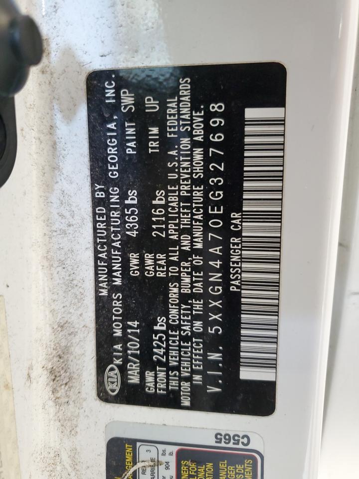 2014 Kia Optima Ex VIN: 5XXGN4A70EG327698 Lot: 80723145